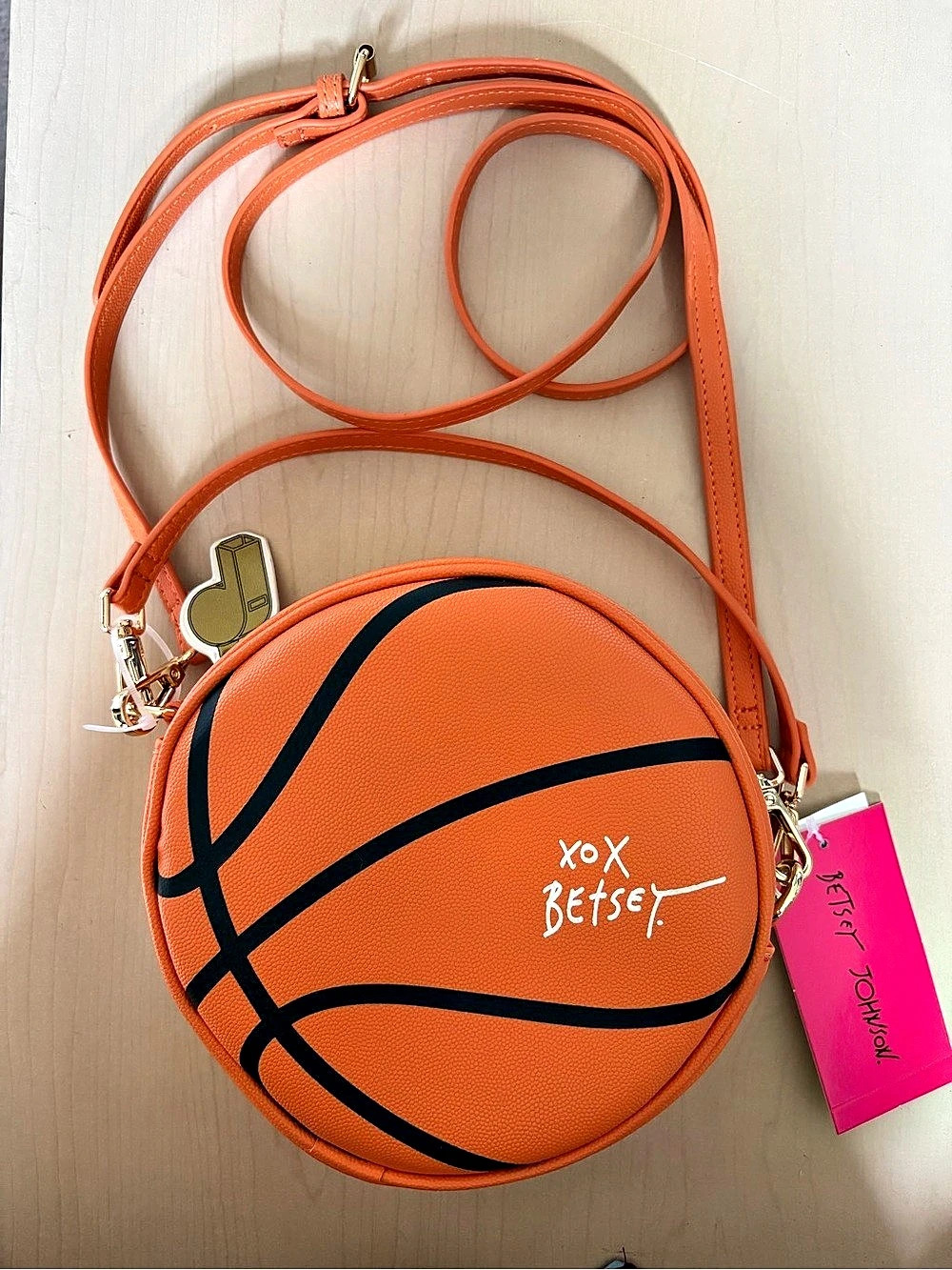 Betsey Johnson XOBailER Basketball Crossbody Bag NWT